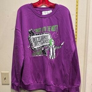 Purple Beetlejuice Graphic Women's Sweater